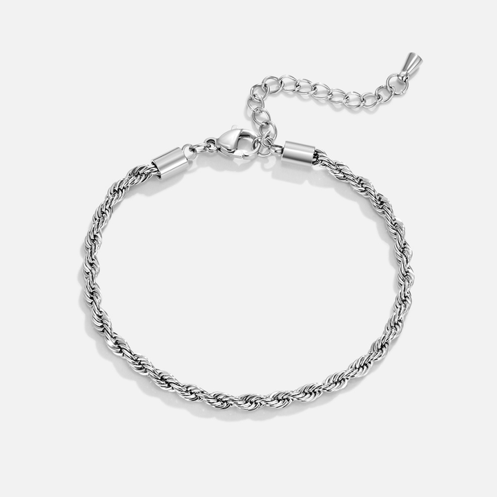 Pulsera de Plata con Cadena Torcida