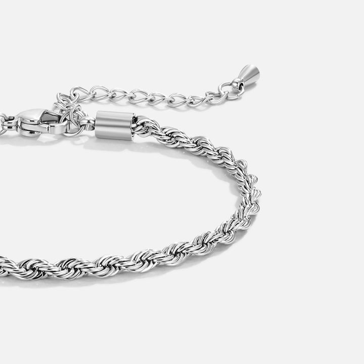 Pulsera de Plata con Cadena Torcida