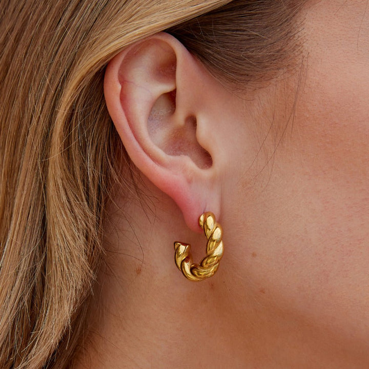 Pendientes de Aro Torcidos Felicidad