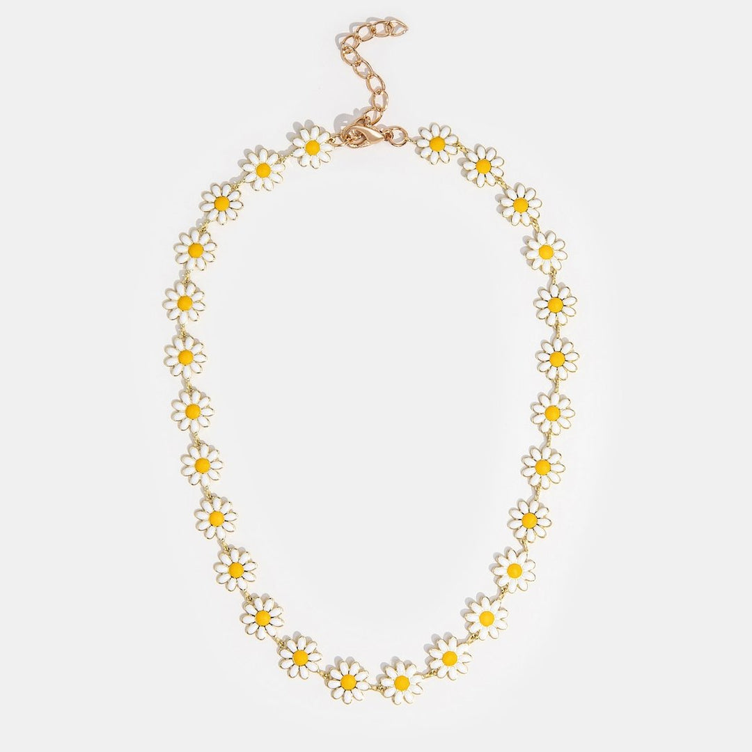 Collar de Flor Margarita Blanca