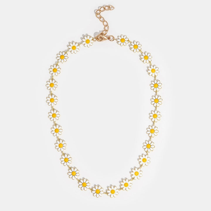 Collar de Flor Margarita Blanca