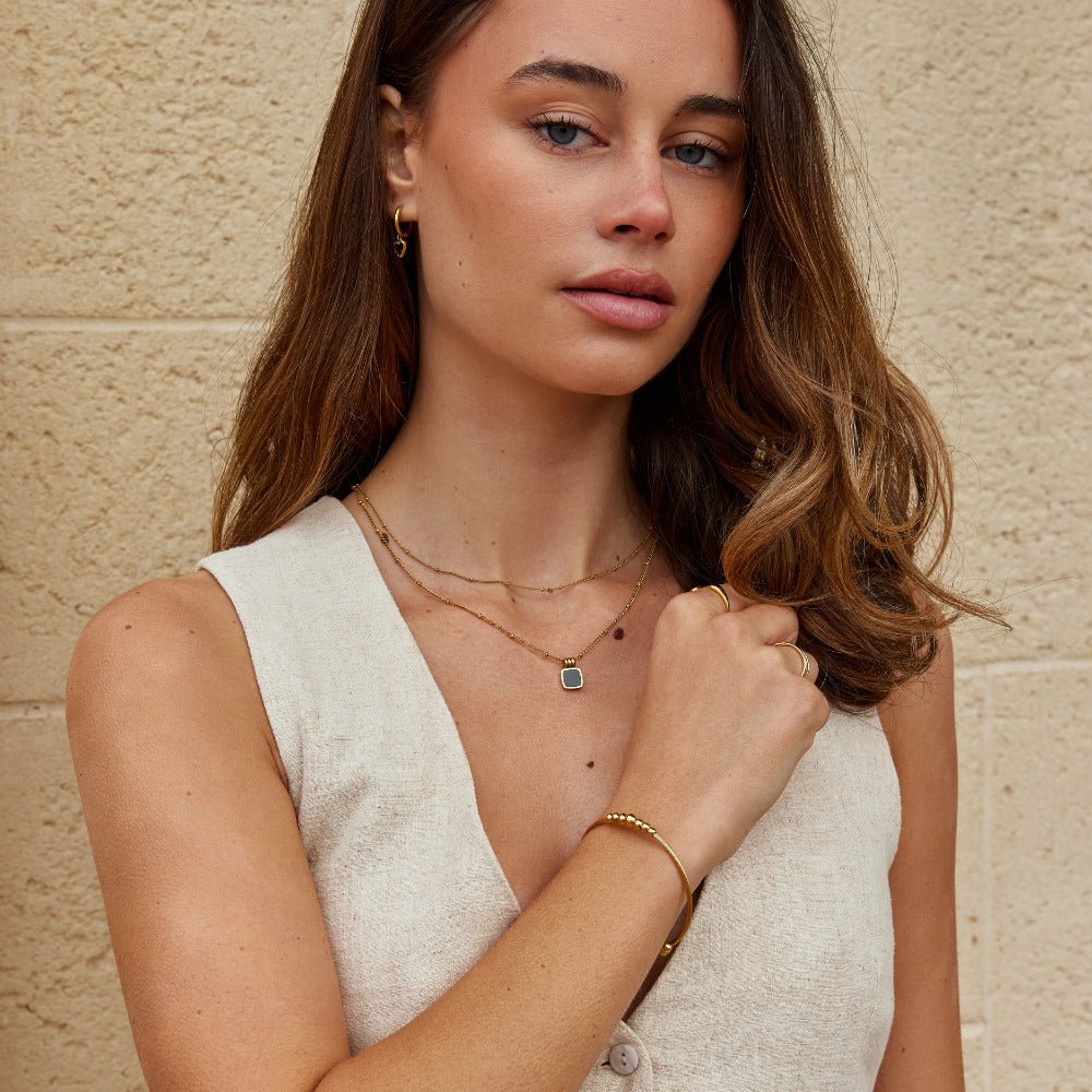 Pulsera de cuentas de oro Yuri